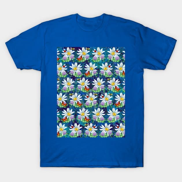 Flowers and bugs pattern T-Shirt by Gaspar Avila